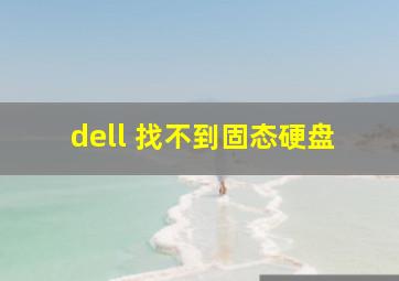 dell 找不到固态硬盘